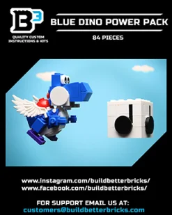 The Brick Show Shop Custom Blue Dino Power Pack