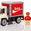 The Brick Show Shop Custom Brick Soda Delivery Truck with Minifigure made using LEGO parts