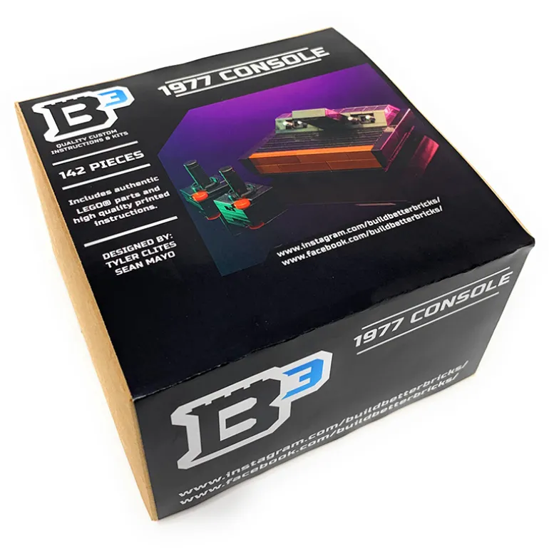 The Brick Show Shop Custom Classic 1977 Video Game Console made using LEGO bricks