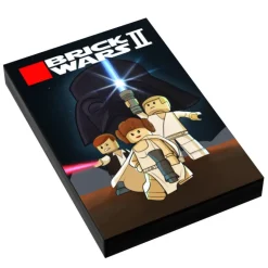 The Brick Show Shop Custom LEGO SW II: Trilogy Video Game Cover (2x3 Tile) made using LEGO