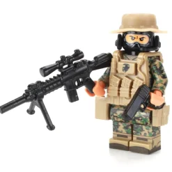 The Brick Show Shop Custom Marine Force Recon Sniper Military Minifig made using LEGO part