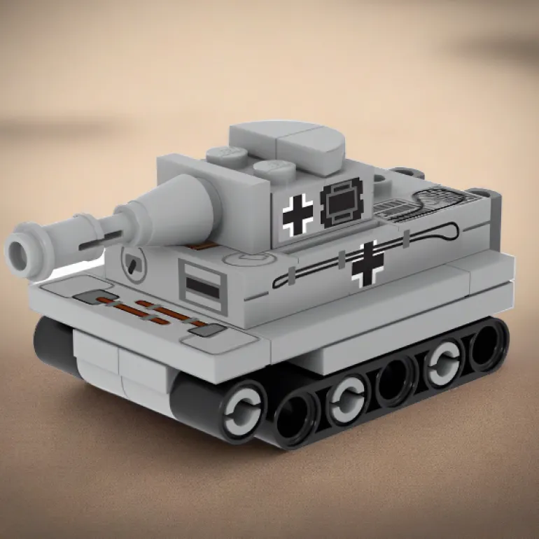 The Brick Show Shop Custom Mini Panzer Tank made using LEGO parts - B3 Customs