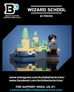 The Brick Show Shop Custom Mini Wizard's School with Harry Potter Minifigure