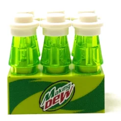 The Brick Show Shop Custom 6-Pack of Making Dew Soda made using LEGO parts - B3 Customs