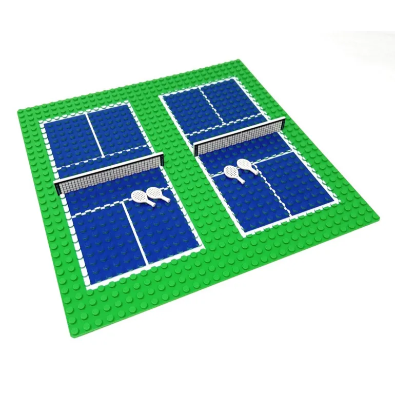 The Brick Show Shop Custom Pickleball Courts made with LEGO parts - B3 Customs