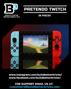 The Brick Show Shop Custom Pretendo 2017 Handheld Console Building Set made using LEGO par