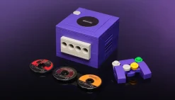 The Brick Show Shop Custom Pretendo BrickCube 2001 Video Game Console made using LEGO part