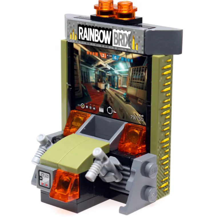 The Brick Show Shop Custom Rainbow Brix Shooter Arcade Game made using LEGO parts - B3 Cus