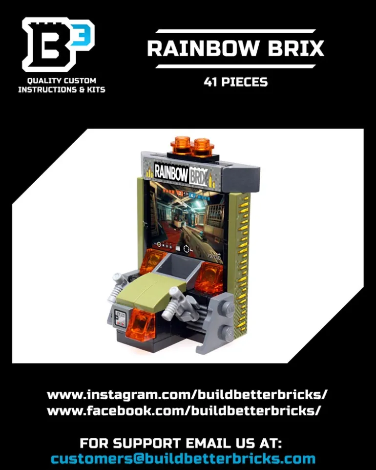The Brick Show Shop Custom Rainbow Brix Shooter Arcade Game made using LEGO parts - B3 Cus