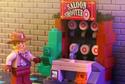 The Brick Show Shop Custom Saloon Shooter Arcade Game made using LEGO parts