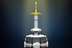 The Brick Show Shop Custom Sword in the Stone MOC made using LEGO elements