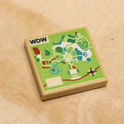 The Brick Show Shop Custom WDW Map (2x2 Tile) made using LEGO part