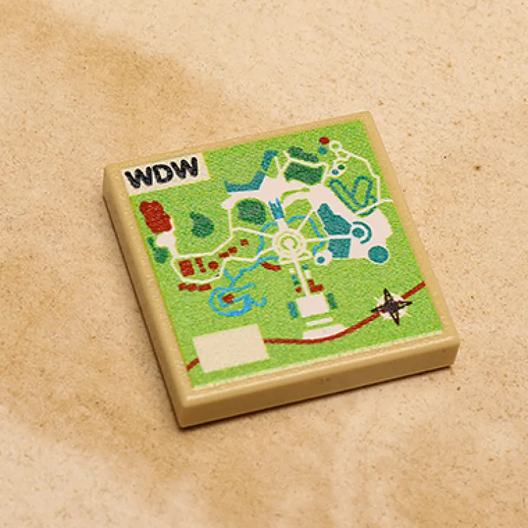 The Brick Show Shop Custom WDW Map (2x2 Tile) made using LEGO part
