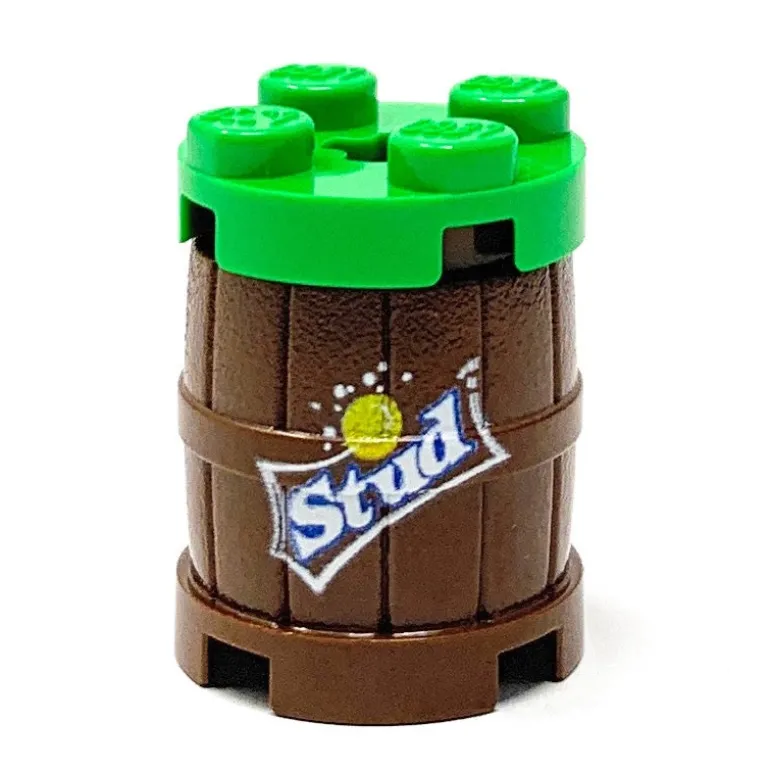 The Brick Show Shop 3 Customs® Stud Lemon Lime Soda Barrel / Keg
