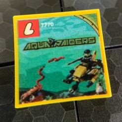 The Brick Show Shop Deep Sea Treasure Aqua Raiders Set 7770 - Custom Printed 2x2 Tile