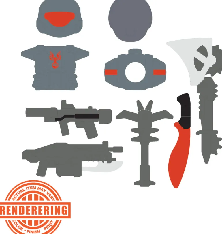 The Brick Show Shop Desert USNC Shock Trooper Weapons Pack for LEGO Minifigures