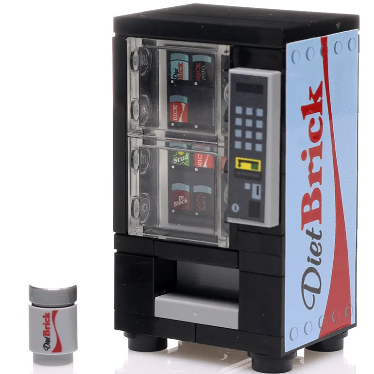 The Brick Show Shop Diet Brick - B3 Customs Soda Vending Machine made using LEGO bricks, Diet Coke