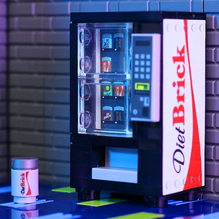 The Brick Show Shop Diet Brick - B3 Customs Soda Vending Machine made using LEGO bricks, Diet Coke