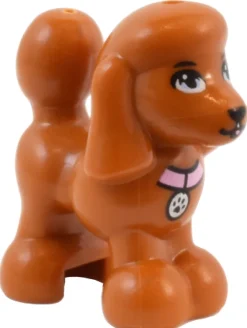 The Brick Show Shop Dog / Poodle (Dark Orange) - Official LEGO® Part