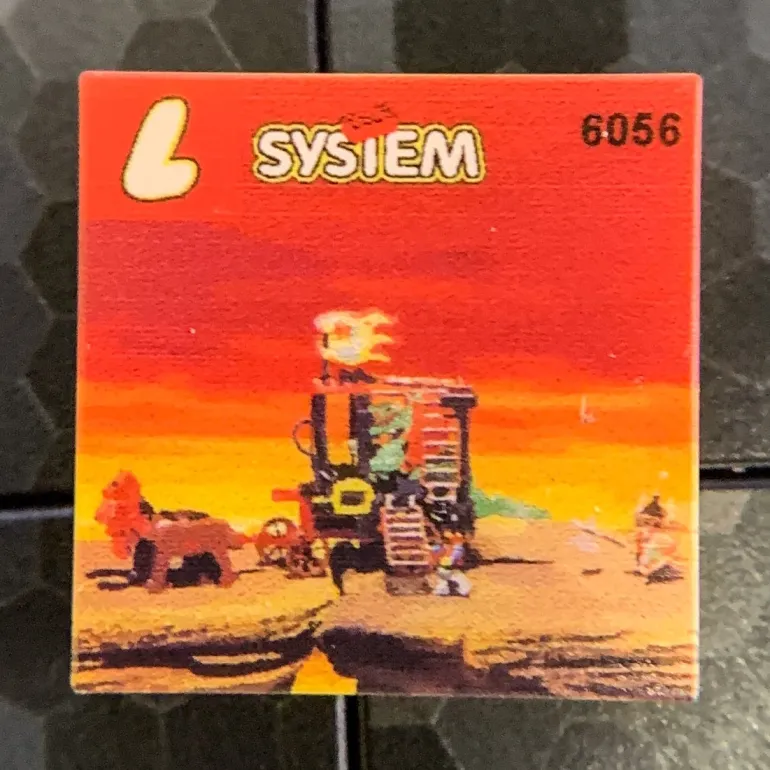 The Brick Show Shop Dragon Wagon, Dragon Masters Set 6056 - Custom Printed 2x2 Tile
