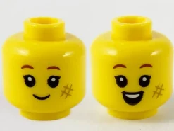 The Brick Show Shop Dual Sided Child Reddish Brown Eyebrows, Smudge, Grin / Open Smile Pat