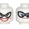 The Brick Show Shop Dual Sided Female Black Eye Mask, Dark Red Lips, Diamond on Cheek, Wid