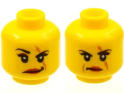The Brick Show Shop Dual Sided Female Scar over Left Eye, Raised Eyebrow / Scowl Pattern (
