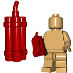 The Brick Show Shop Explosive Charge/ Dynamite - BrickWarriors, Compatible with LEGO Minif