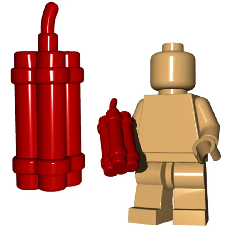 The Brick Show Shop Explosive Charge/ Dynamite - BrickWarriors, Compatible with LEGO Minif