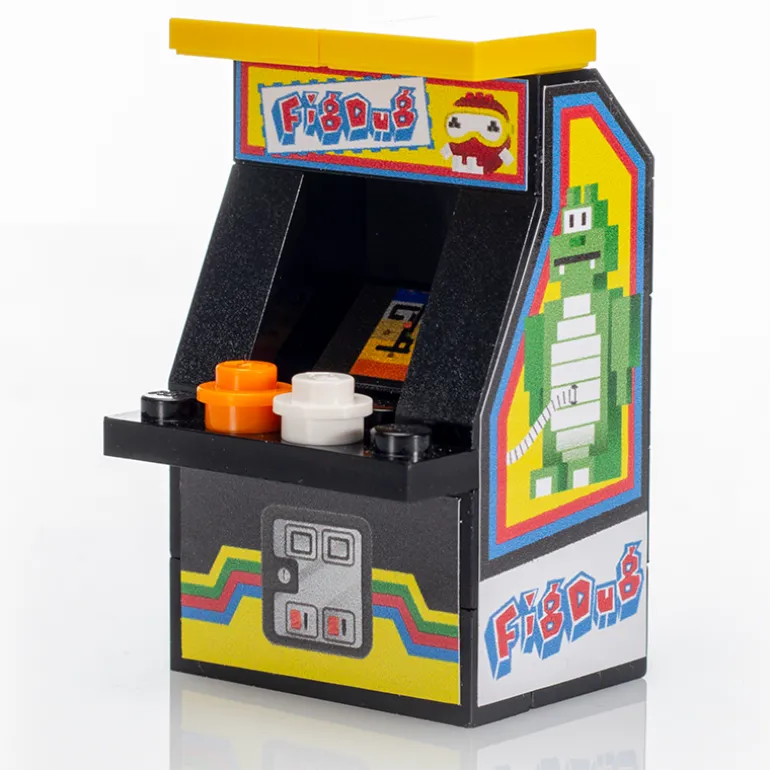 The Brick Show Shop Fig Dug - B3 Customs Arcade Machine made using LEGO bricks, Dig Dug