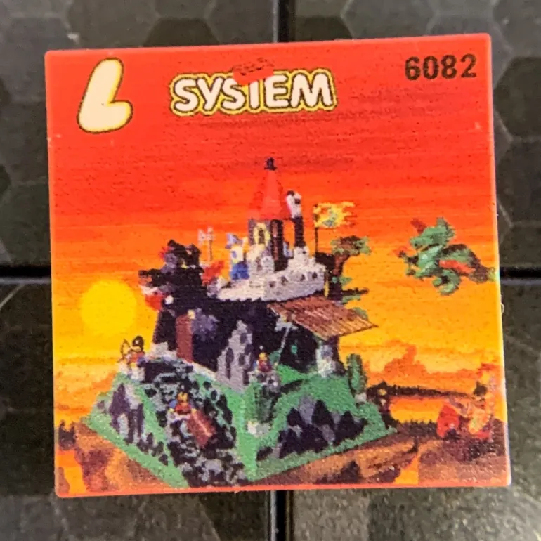 The Brick Show Shop Fire Breathing Fortress, Dragon Masters Set 6082- Custom Printed 2x2 T
