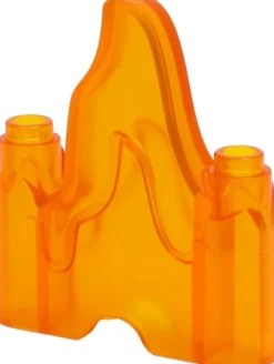 The Brick Show Shop Flame / FIre Wave Rounded 1 x 4 with 2 Studs on Ends (Flame, Rock) - O