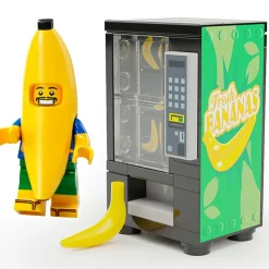 The Brick Show Shop Fresh Bananas w/ Banana Guy Minifigure - B3 Customs Fruit Vending Mach