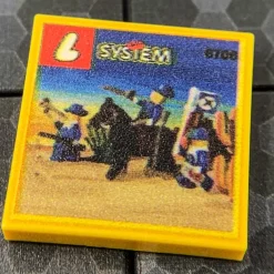 The Brick Show Shop Frontier Patrol Western Set 6706 - Custom Printed 2x2 Tile
