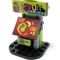 The Brick Show Shop Fruit Samurai Arcade Building Set made using LEGO parts - B3 Customs