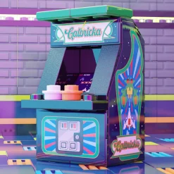 The Brick Show Shop Galbricka Minifig Arcade Machine - B3 Customs made using LEGO parts