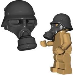 The Brick Show Shop German Gas Mask for LEGO Minifigure - LEGO Compatible (Brick Warriors)