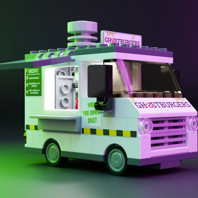 The Brick Show Shop Ghost Burgers - B3 Customs® Food Truck w/ Minifigure