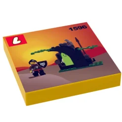The Brick Show Shop Ghostly Hideout Wolfpack Set 1596 - Custom Printed 2x2 Tile