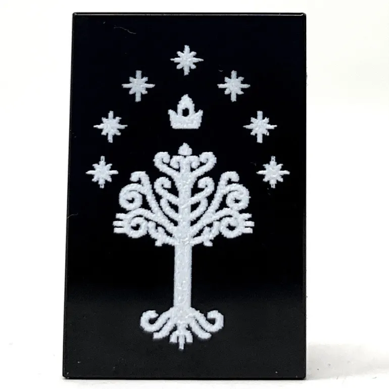 The Brick Show Shop Gondor Banner (LOTR) Printed 2x3 Tile made using LEGO part - B3 Custom