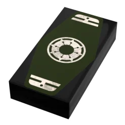 The Brick Show Shop Green Commander Sabacc Card Custom Printed 1x2 Tile made using LEGO pa