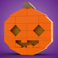 The Brick Show Shop Halloween Jack-O'-Lantern B3 Customs Set made using LEGO parts