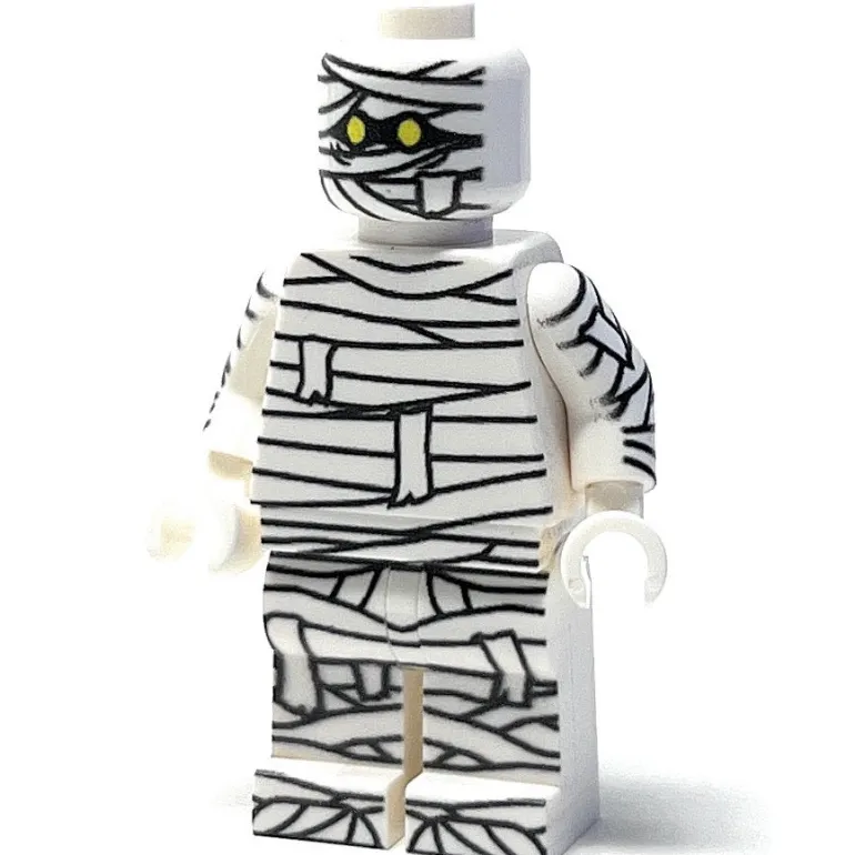 The Brick Show Shop Halloween Mummy Minifig - B3 Customs made using LEGO parts