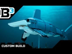 The Brick Show Shop Hammerhead Shark Building Set made with LEGO parts - B3 Customs