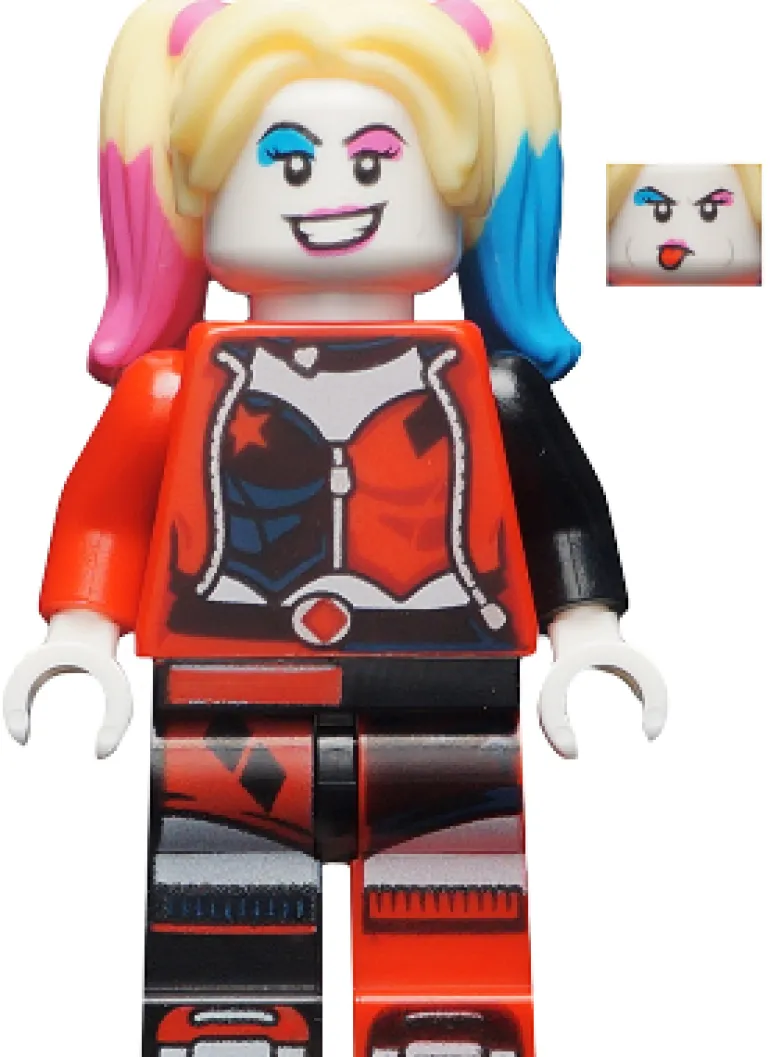 The Brick Show Shop Harley Quinn (Open Jacket, Pink And Blue Hair) - LEGO DC Comics Minifi