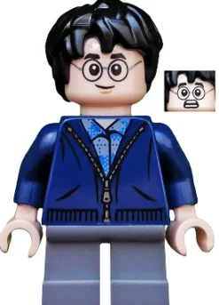 The Brick Show Shop Harry Potter (Dark Blue Zip Up) - LEGO Harry Potter Minifigure (2018)