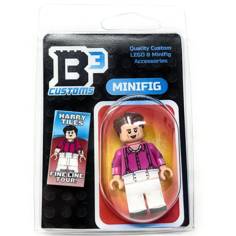 The Brick Show Shop Harry Tiles Custom Musician Minifig w/ Concert Poster (Fine Line Tour)