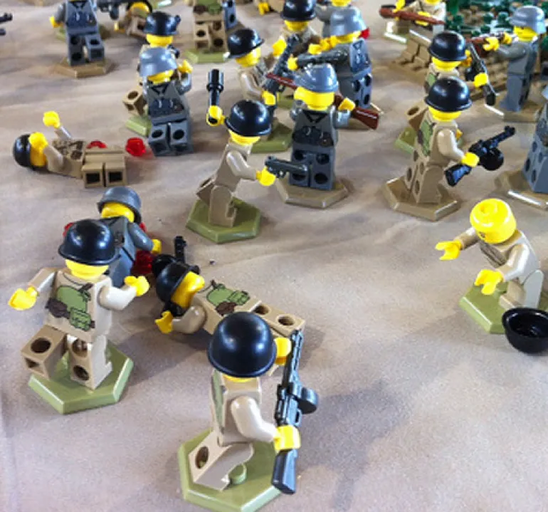 The Brick Show Shop Hex Display Stand for LEGO Minifigures - BrickArms