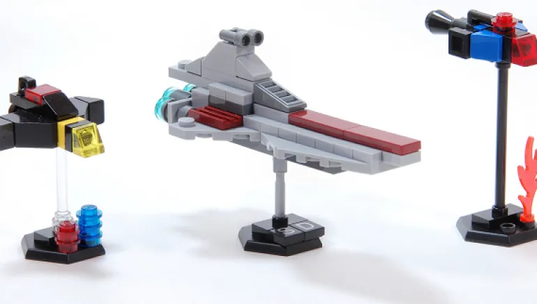 The Brick Show Shop Hex Display Stand for LEGO Minifigures - BrickArms