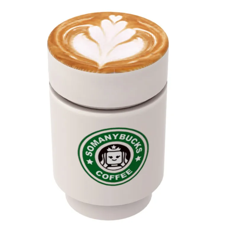 The Brick Show Shop Huge Somanybucks Coffee 6x6 Sign - B3 Customs using LEGO bricks, Starbucks